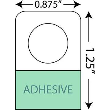 1000 Hole Hang Tags | Heavy Duty Self Adhesive Hanging Tabs | Great for Retail Displays in Business ...