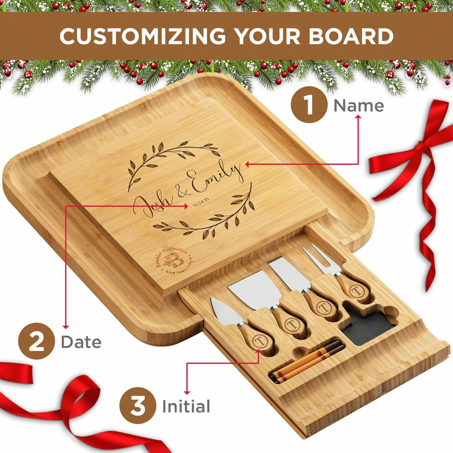 Personalized Charcuterie Board Gift Set - Engraved