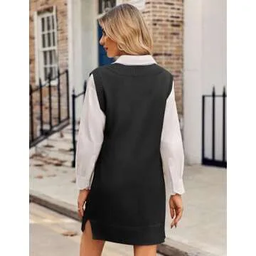 Stylish Oversized Sweater Vest Dress for Women