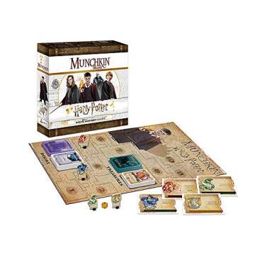 USAOPOLY Munchkin Deluxe Harry Potter Board Game | Officially Licensed Harry Potter Gift | Collectible Steve Jackson's Munchkin Game, Mixed Colours