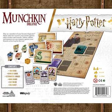 USAOPOLY Munchkin Deluxe Harry Potter Board Game | Officially Licensed Harry Potter Gift | Collectible Steve Jackson's Munchkin Game, Mixed Colours