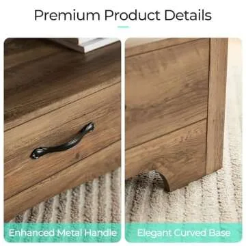 LINSY HOME Farmhouse Coffee Table with Storage and Style