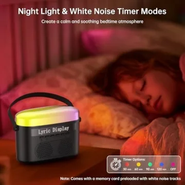 Karaoke Machine with Wireless Mics & Lights for Everyone