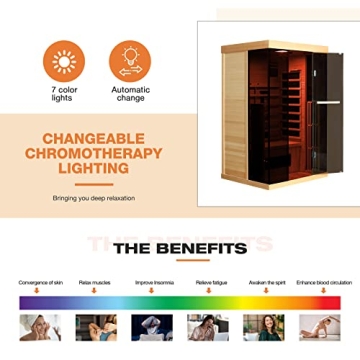 BNEHS Infrared Sauna for 1-2 People with Fast Heating