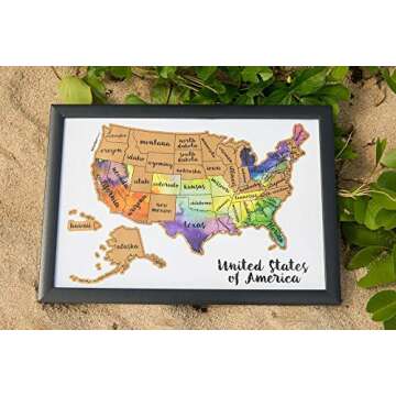 Scratch Your Travels USA Watercolor Map Poster 12x18
