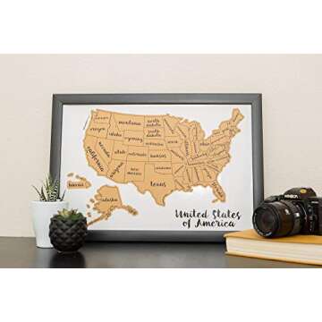 Scratch Your Travels USA Watercolor Map Poster 12x18