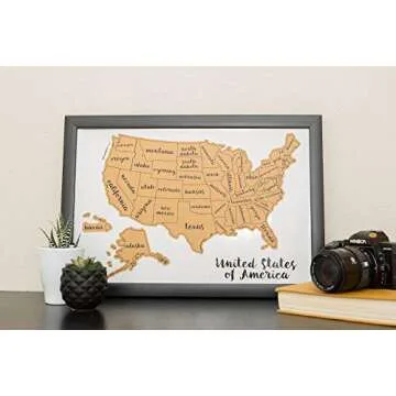Scratch Your Travels USA Watercolor Map Poster 12x18