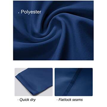 Youth Compression Shirts 3 Pack for Active Kids Performance