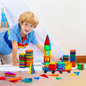 Gemmicc Magnetic Tiles 126 PCS Educational Building Set