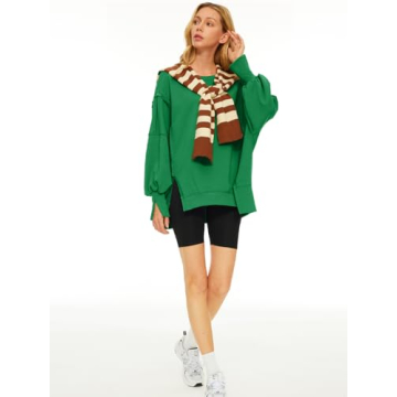 Trendy Queen Womens Oversized Crewneck Sweatshirt • Stylish & Comfortable