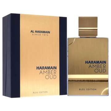 Al Haramain Amber Oud Bleu Edition - Cologne for Men - Long Lasting Perfume for Men - Arabian Perfume - Men's Cologne with Amber, Sandalwood - 2 oz