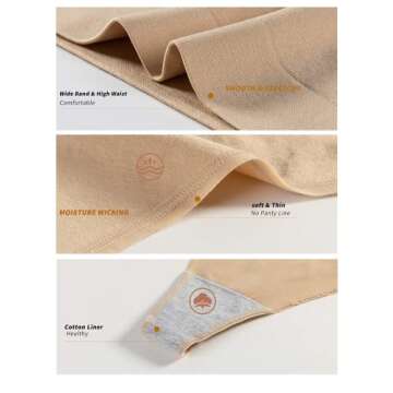 GRANKEE Women's Breathable Seamless Thong Panties No Show Underwear 6 Pack(B3S3 6 pack L)