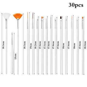 30 pcs Cake Painting Brushes, Cake Decorating Brushes Food Paint Brush Fondant Sugar DIY Tools Set C...