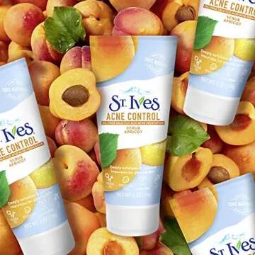 St. Ives Acne Control Face Scrub Apricot, Minimize Pores, Prevent Acne and Blemishes, With Salicylic Acid ,100% Natural Exfoliants, 6 oz, Twin Pack