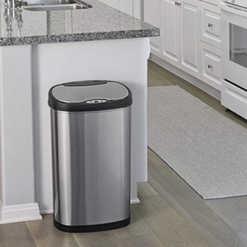 NINESTARS Touchless Infrared Trash Can Set, 13 & 3 Gallon