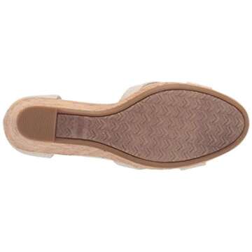 TOMS Women's Sienna Espadrille Wedge Sandal, Natural Metallic Slubby Woven, 9 B Medium US