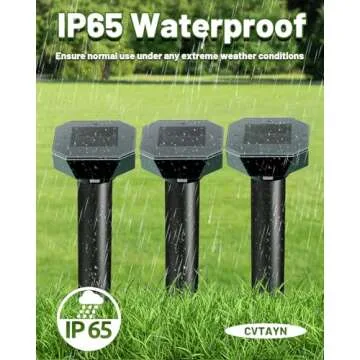 Mole and Snake Repellent | Solar Powered Ultrasonic Deterrent