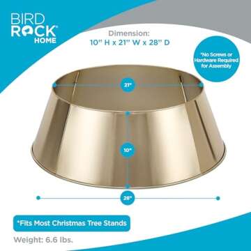 Stylish Hammered Metal Christmas Tree Collar for Holidays