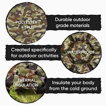 POWERLIX Camping Sleeping Pad - Ultralight Inflatable Camping Mattress Sleeping Mat for Backpacking, Hiking, Compact Lightweight Sleeping Pad for Camping, Inflation Bag/Repair Kit Included