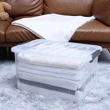 Citylife 44.4 QT Stackable Storage Bins for Home