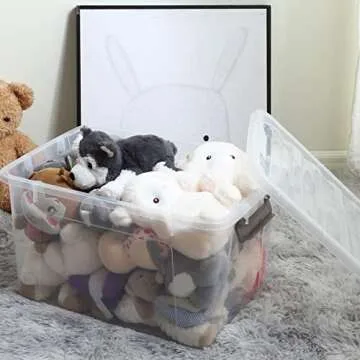 Citylife 44.4 QT Stackable Storage Bins for Home