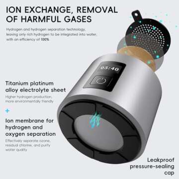 PUREPEBRIX 2025 Advanced Hydrogen Water Bottle Generator Platinum Edition- Up to 6000+ ppb Alkaline Pitcher