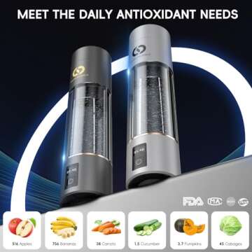 PUREPEBRIX 2025 Advanced Hydrogen Water Bottle Generator Platinum Edition- Up to 6000+ ppb Alkaline Pitcher