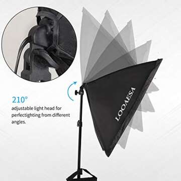 1350W Photography Lighting Softbox Lighting Kit Continuous Photo Video Lighting System with Sandbag ...
