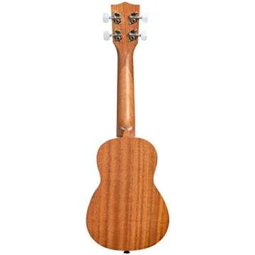 Kala KA-15S Satin Mahogany Soprano Ukulele Bundle with Gig Bag, Tuner, Strap, Fender Play, Austin Bazaar Instructional DVD, and Polishing Cloth
