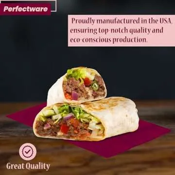 Perfectware 2 Ply Burgundy Paper Dinner Napkins - Pack of 50ct