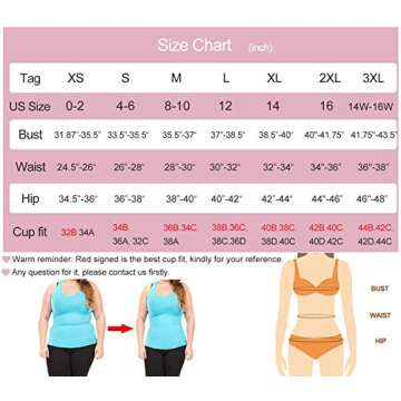 Women's Cami Shaper with Built in Bra Tummy Control Camisole Tank Top Underskirts Shapewear Body Shaper Beige
