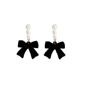 Elegant Black Velvet Bow Earrings for any Occasion