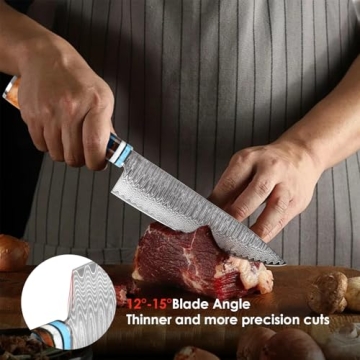 Professional Japanese VG10 Damascus Steel Chef Knife 8 Inch