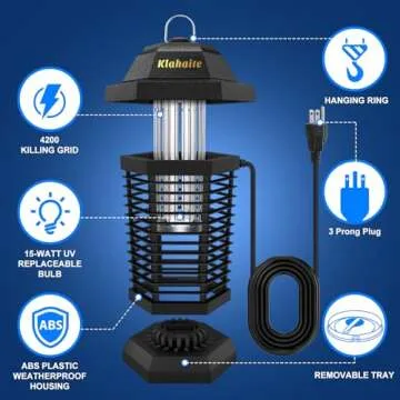 Klahaite Bug Zapper for Mosquito and Insect Control