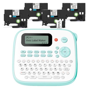 Vixic D210S Label Maker with Tapes for Home and Office
