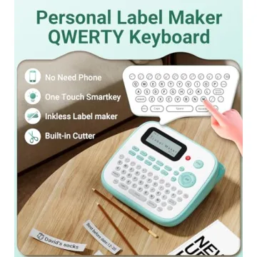 Vixic D210S Label Maker with Tapes for Home and Office