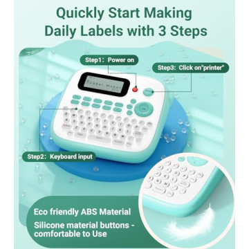 Vixic D210S Label Maker with Tapes for Home and Office