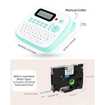 Vixic D210S Label Maker with Tapes for Home and Office