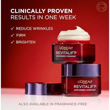 L'Oreal Paris Revitalift Triple Power Anti-Aging Face Moisturizer, Fragrance Free, Pro Retinol, Hyaluronic Acid & Vitamin C to Reduce Wrinkles, Firm & Brighten Skin, 2.55 Oz