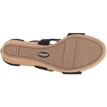 Dr. Scholl's Shoes Women's Barton Wedge Platform Sandal,Black Snake Print,10