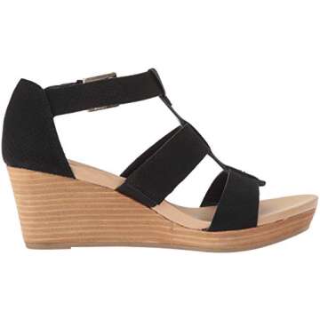 Dr. Scholl's Shoes Women's Barton Wedge Platform Sandal,Black Snake Print,10