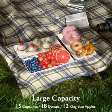 3 Tier Plastic Serving Tray for Party, 11.5" x 5.6" Platters for Serving Food, Microwave-Safe, White Reusable Trays with Black Metal Display Stand for Cupcakes, Sevring Food, Dessert, Fruit, Black