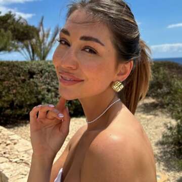 MOROTOLE Gold Chunky Earrings for Women Trendy Statement Earrings Hypoallergenic Sterling Silver Vin...