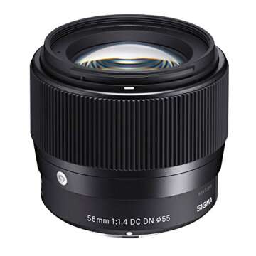 Sigma 56mm f/1.4 DC DN Contemporary Lens for Sony E Bundle with 64GB Ultra SDXC UHS-I Memory Card, B...