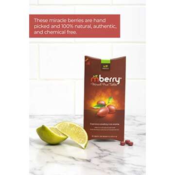 mberry Miracle Berry Tablets, Miracle Fruit Snacks, 10 Count, .12 Ounce, Pack of 1