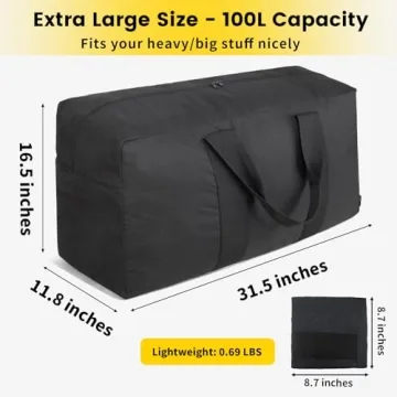 Durable 100L Duffle Bag for Travel & Camping