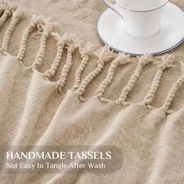 BATTILO HOME Beige Chenille Throw Blanket for Couch, Decorative Fringe Velvety Khaki Tan Throw Blanket for Sofa Home Decor, 50"x60"