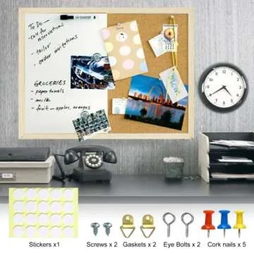 OWLKELA Dry Erase Cork Board for Office and Home