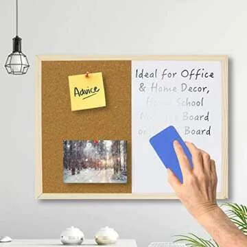 OWLKELA Dry Erase Cork Board for Office and Home