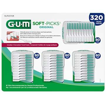 GUM Soft-Picks Original, Easy to Use Dental Picks for Teeth Cleaning and Gum Health, Disposable Inte...